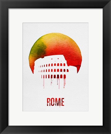 Framed Rome Landmark Red Print