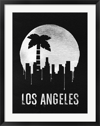 Framed Los Angeles Landmark Black Print