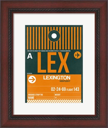 Framed LEX Lexington Luggage Tag II Print