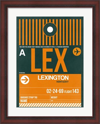 Framed LEX Lexington Luggage Tag II Print