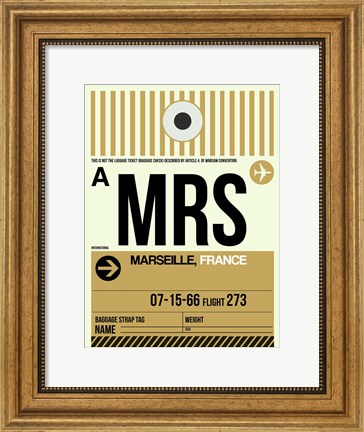 Framed MRS Marseille Luggage Tag I Print