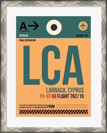 Framed LCA Cyprus Luggage Tag I Print