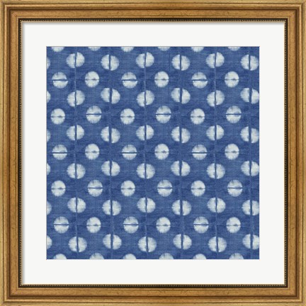 Framed Blue Shibori II Print
