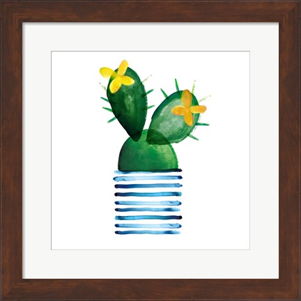 Framed Colorful Cactus I Print