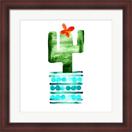 Framed Colorful Cactus II Print