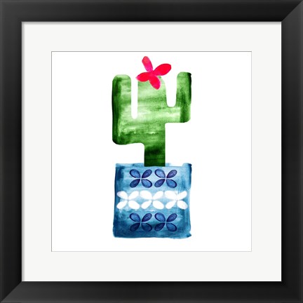 Framed Colorful Cactus VI Print