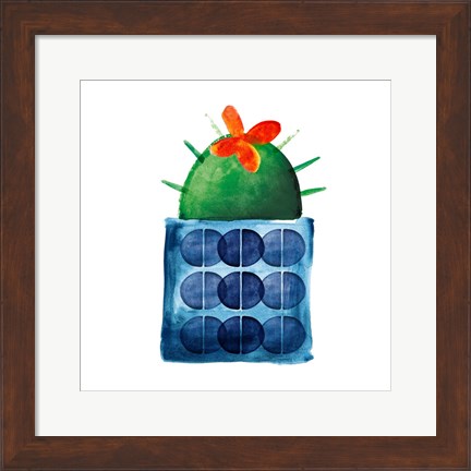 Framed Colorful Cactus VIIII Print