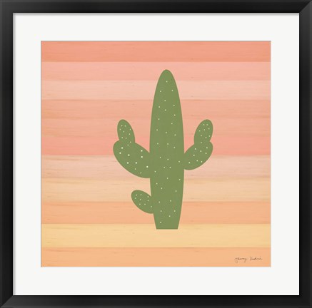 Framed Cactus Desert I Print