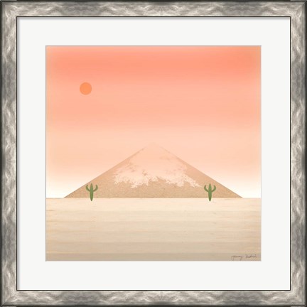 Framed Cactus Desert II Print
