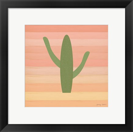 Framed Cactus Desert III Print