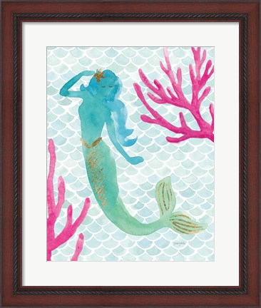 Framed Mermaid Friends II Print