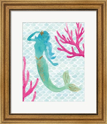 Framed Mermaid Friends II Print