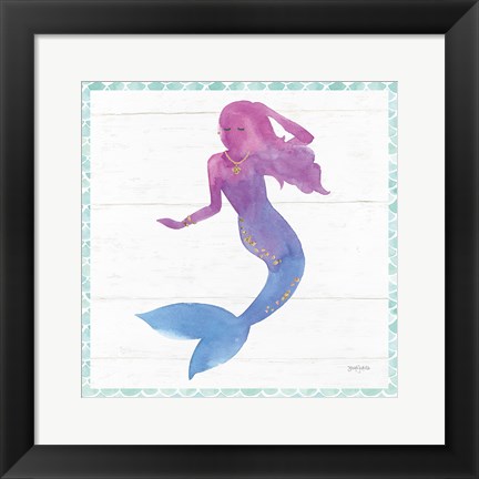 Framed Mermaid Friends III Print