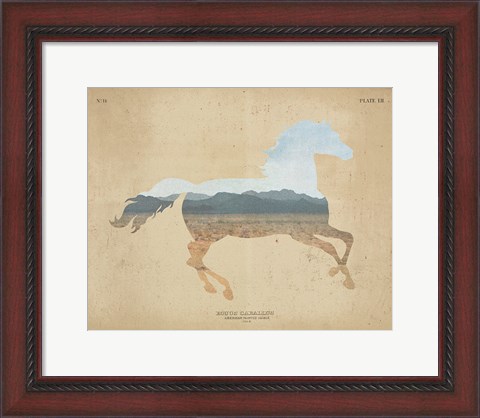 Framed American Southwest Horse Distressed Print