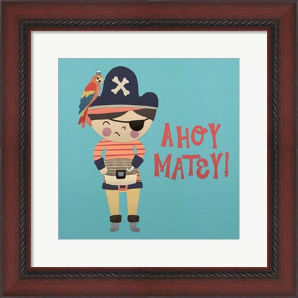 Framed Ahoy Matey I Print