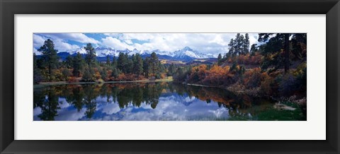 Framed Reflection of Clouds in Water, San Juan Mountains, Colorado Print
