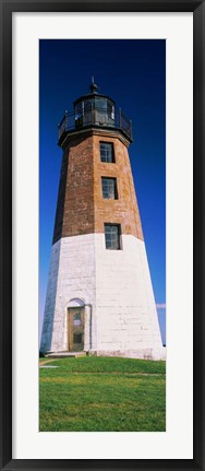 Framed Point Judith Light, Narragansett Bay, Rhode Island Print