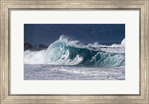 Framed Waves in Pacific Ocean, Hawaii Print