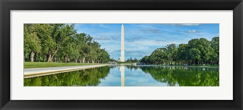 Framed Reflection of Washington Monument on Water, Washington DC Print