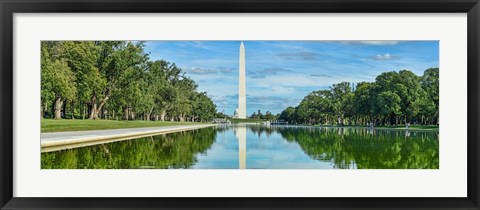 Framed Reflection of Washington Monument on Water, Washington DC Print