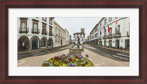 Framed Ponta Delgada City Hall, Sao Miguel, Azores, Portugal Print