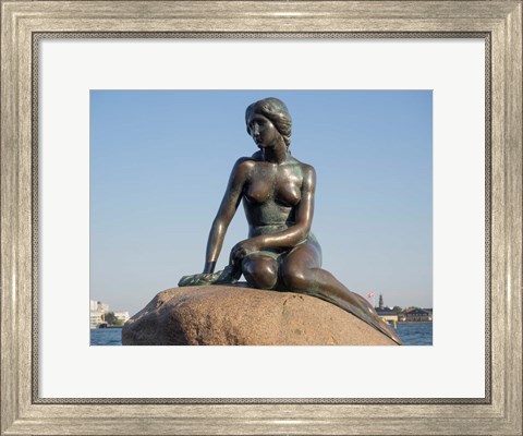 Framed Close-up of The Little Mermaid statue, Copenhagen, Denmark Print