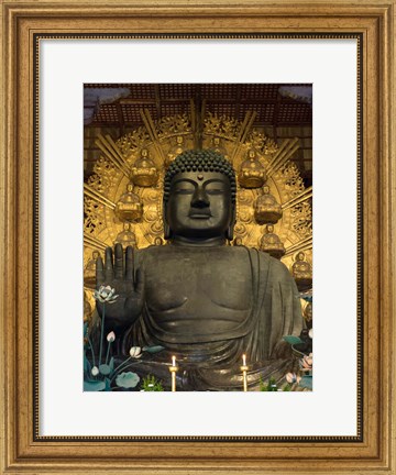 Framed Great Buddha Statue in TodaiJi Temple, Japan Print
