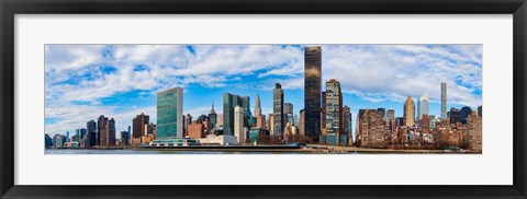 Framed Skyscrapers at the Waterfront, United Nations, New York City Print