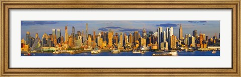 Framed Panoramic View of Manhattan Skyline Print