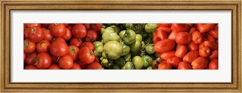 Framed Close-up of Assorted Tomatoes Print