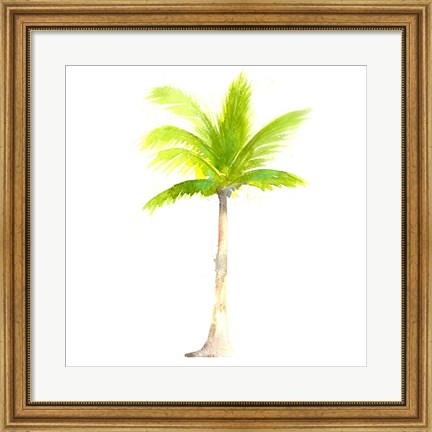 Framed Tropical Icons Palm Tree Print