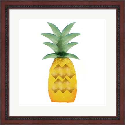 Framed Tropical Icons Pineapple Print