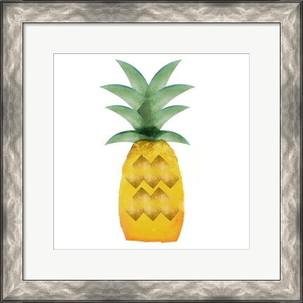 Framed Tropical Icons Pineapple Print
