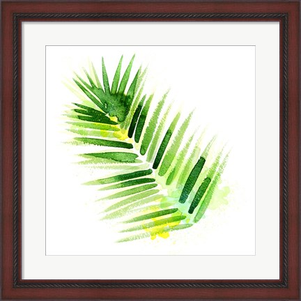 Framed Tropical Icons Palm Frond Print