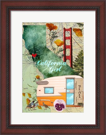 Framed California Girl Print