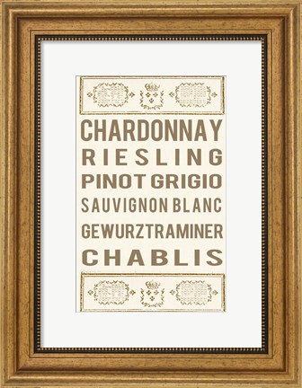 Framed White Wine Print