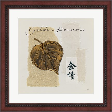 Framed Bronze Leaf III Golden Passions Print