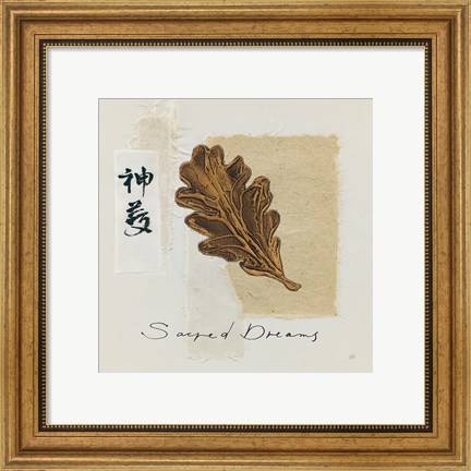 Framed Bronze Leaf II Sacred Dreams Print
