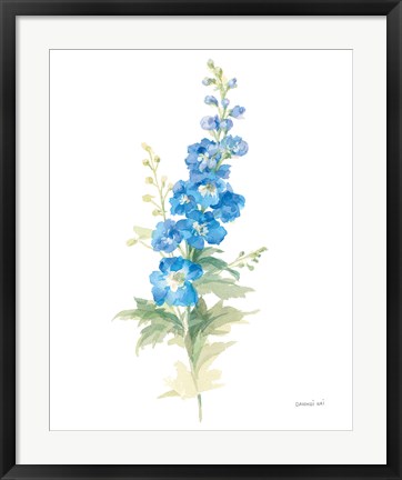 Framed Floursack Florals on White VII Print