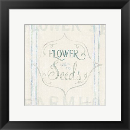 Framed Floursack Florals IX Print