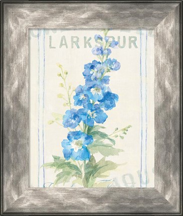 Framed Floursack Florals VII Print