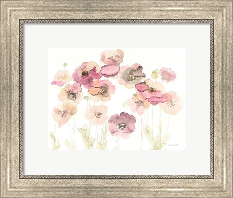 Framed Delicate Poppies Print
