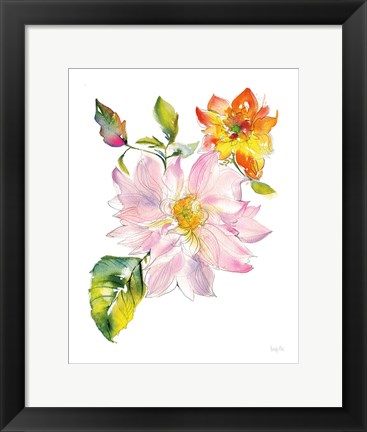 Framed Dahlia Delight of the Day II Print