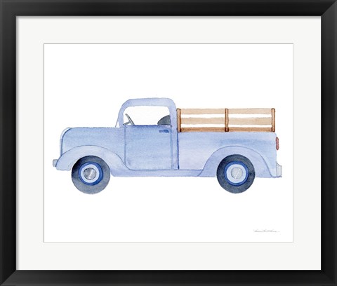 Framed Life on the Farm Truck Element Print