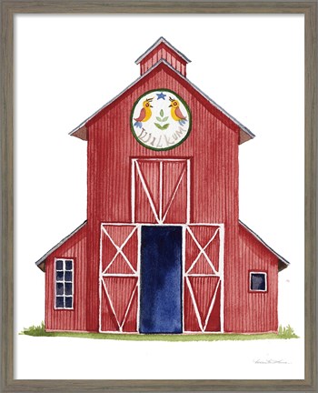 Framed Life on the Farm Barn Element II Print