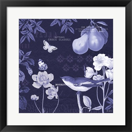 Framed Botanical Blue VI Print