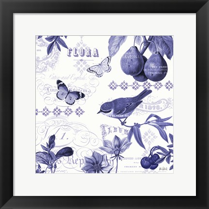 Framed Botanical Blue III Print