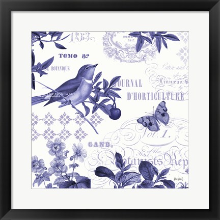 Framed Botanical Blue II Print