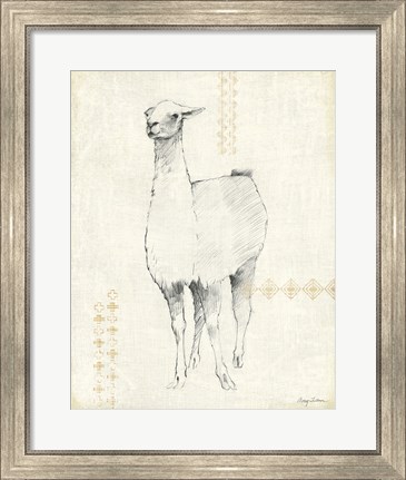 Framed Llama Land XII Print