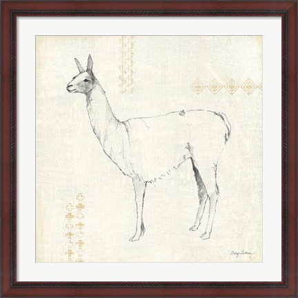 Framed Llama Land VIII Print